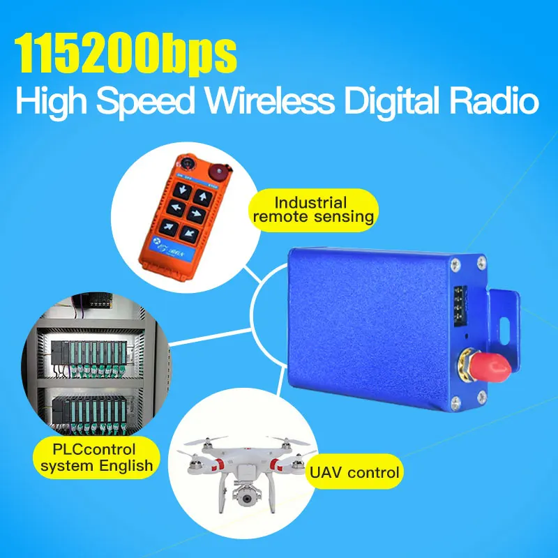 

2w 115200bps 433mhz rf transmitter and receiver 150mhz 470MHZ frequency programmable transceiver rs485&rs232 radio modem