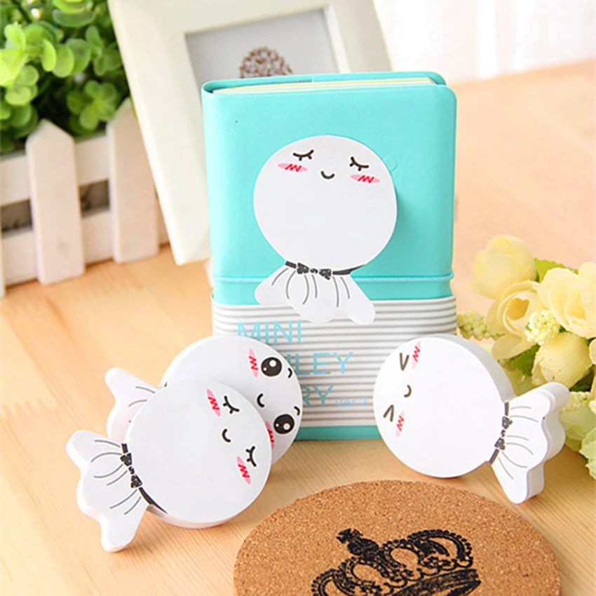 cute Sunny Doll memo pad writing notes sticky paper student learning stationery school supplies portable N times stickers label