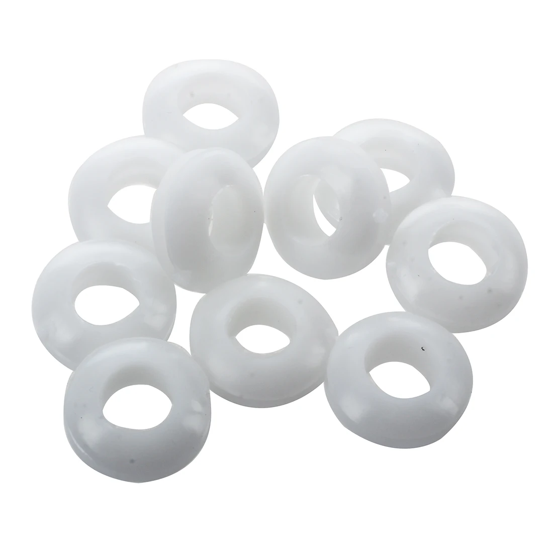 

10 Pcs 8mm Inside Diameter Wearing Resistant Rubber Grommets White