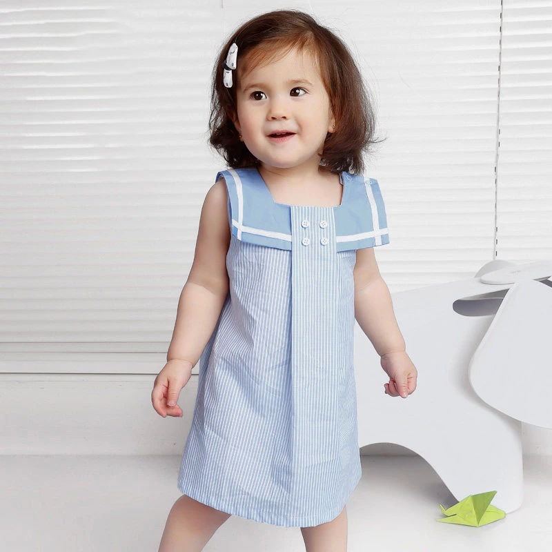 16 Bebe Filles Robe Vetements Pour Nouveau Ne Infantile Bebe Col Marin Robe Bleu Clair Coton Robe Conceptions Pour Enfant En Bas Age Filles Aliexpress