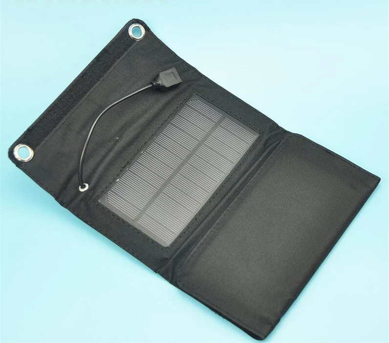 5 Вт Складная солнечная панель Зарядное устройство USB банк питания для телефона портативный черный