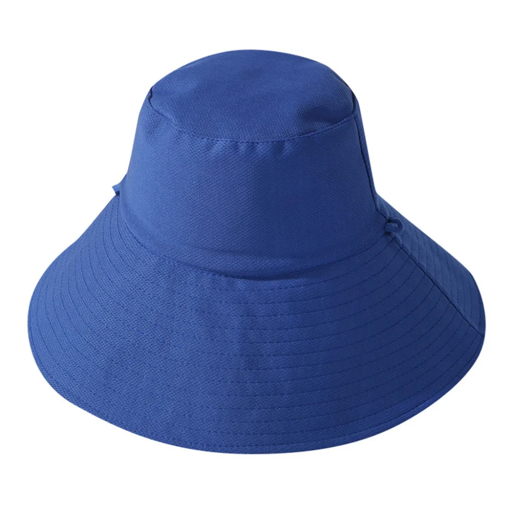 2019 Summer women's sports hat double-sided solid color cloth cap folding visor big edge casual comfort cap cotton girl 40J26 (5)
