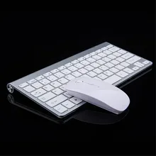 Ультра тонкий 2,4 ГГц Беспроводная клавиатура мышь комплект USB приемник для настольного компьютера ПК компьютер Mac ПК ноутбук ТВ коробка