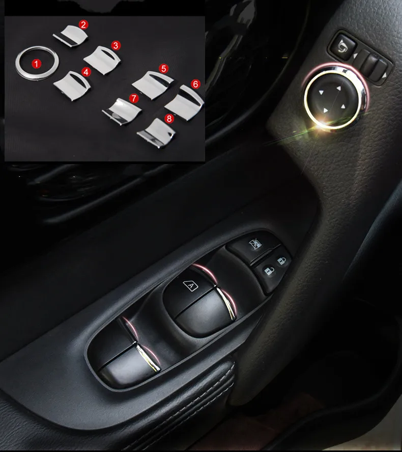 Автомобильный Стайлинг для Nissan X Trail T32 QASHQAI j11 2014 2019 подъемник окон двери блестки