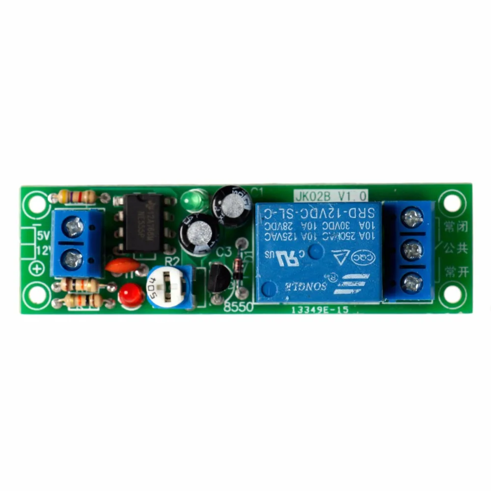 

Timer Switch JK02B 0-60 Seconds DC Adjustable Delay 12V Input Relay Module