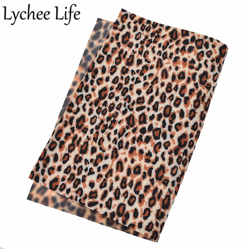 Lychee Life цветная кожаная ткань с леопардовым принтом 29x21 см ПВХ сделай сам швейная
