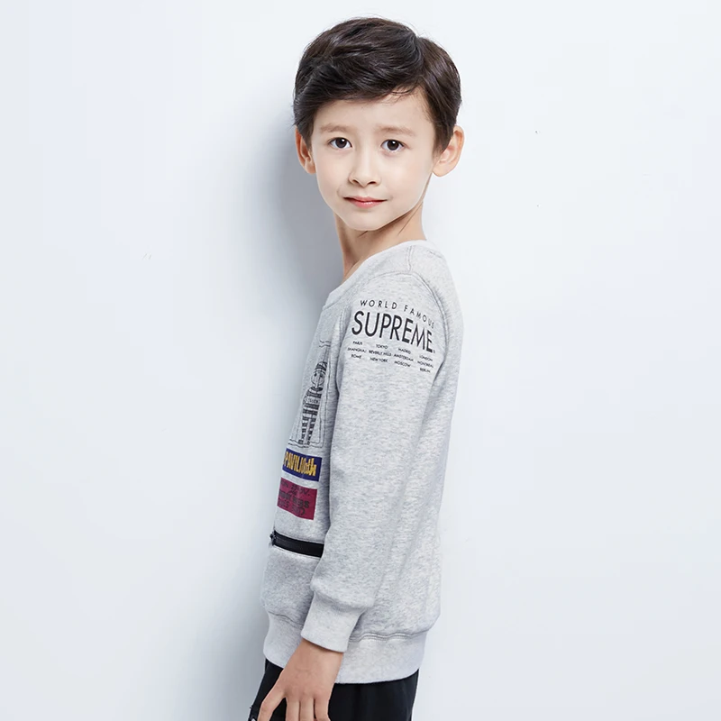 Pioneer Kids/Новинка детская одежда Одежда для мальчиков толстовки модная зимняя