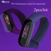 BOORUI 2 шт./лот mi band 4 защитные чехлы для экрана ультратонкие анти-взрывные пленки для Xiao mi NFC mi Band 4 смарт-браслеты