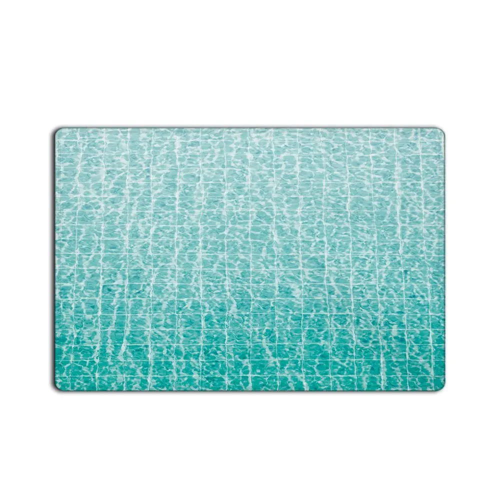 Us 14 92 21 Off Non Woven Fabric Custom Unique Design Beautiful Pattern Of Blue Water Ripple Doormat Non Slip Indoor Outdoor Doormats 18