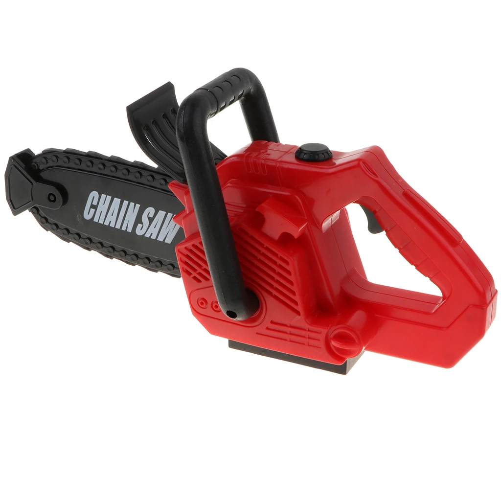 Kids Children's Power Construction Tool Electric Chainsaw Toy Set with Real Motor Sound
