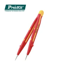 Pro'sKit TZ-V302C прецизионные антистатические щипчики-пинцеты из нержавеющей стали для BGA работы высокотемпературная теплоизоляция инструмент для ремонта