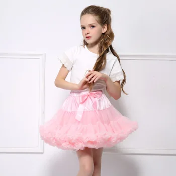 1-10Y Girls Tutu Skirt Ballerina Pettiskirt Layer Fluffy Children Ballet Skirts For Party Dance Princess Girl Tulle Miniskirt 4