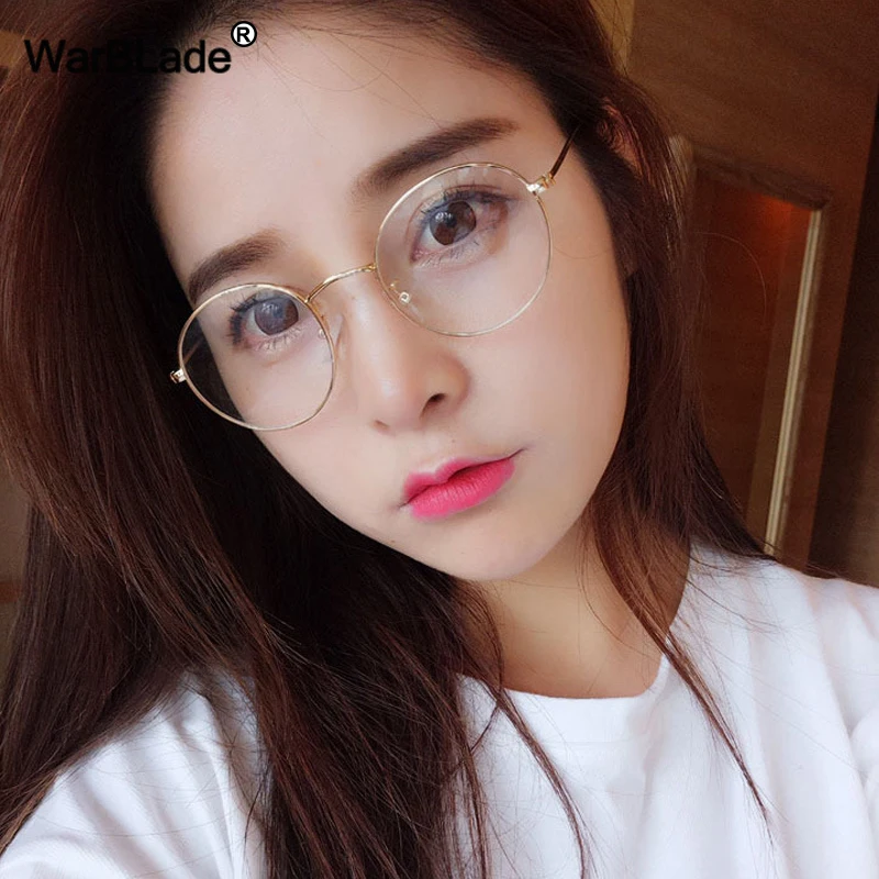 

WarBLade Vintage Round Clear Glasses Spectacles Optical Eye Glasses For Women Transparent Eyeglasses Eyewear Frame Fake Glasses