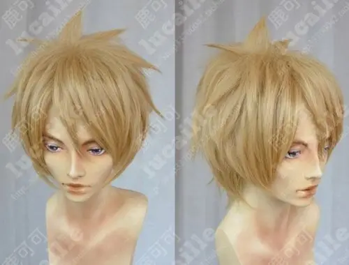 Wholesale price Hot Sell TSC^^^^ Hase Yuki / Yu Zuo between justice brisk Golden fluffy short hair cos wig |