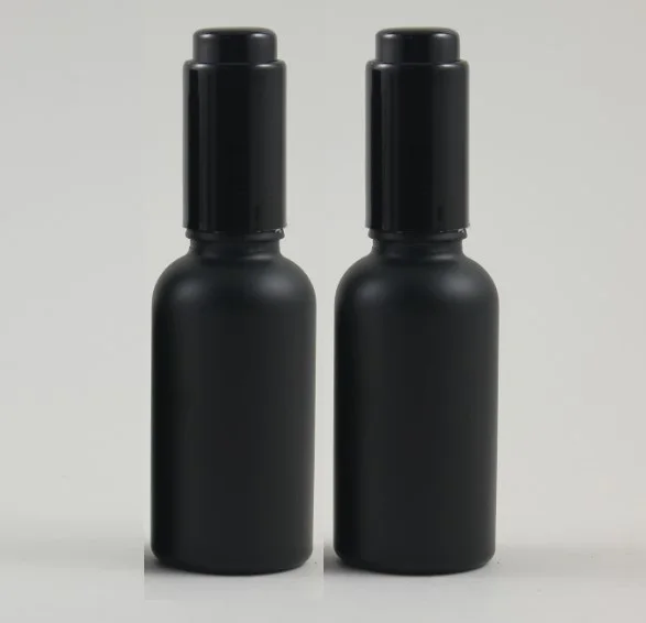 Download Free shipping: 30ml black frosted glass bottle with black press dropper cap,dropper container ...
