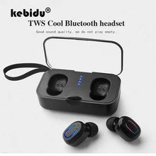 Портативные беспроводные Bluetooth наушники kebidu 5,0 TWS мини беспроводные наушники музыкальные стерео наушники с глубоким басом с зарядным устройством