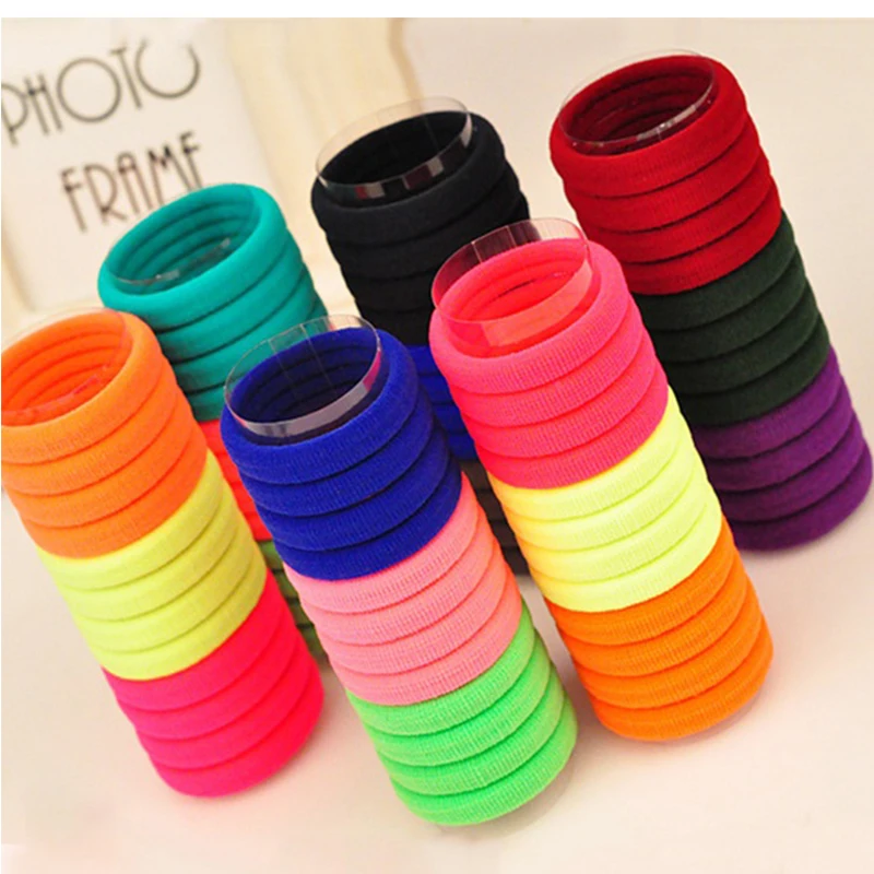 

20PCS/set Seamless Connection Hair Rope High Elastic Rubber Hair Rope Band Hair Style Braider Band Mixture Color Randomly