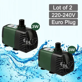 

Lot of 2, 220V,450LPH Submersible Water Pump 3W Fish Tank Fall Hydroponic Aquarium Pond