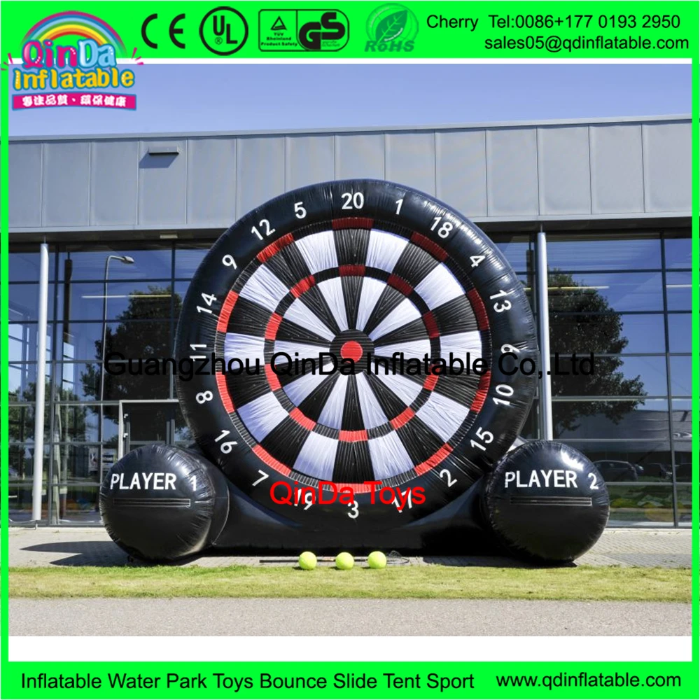 

2017 Hot Sale Inflatable Sport Games, 5m Height Inflatable Foot Dart Game, Inflatable Soccer Dart Board With  Balls