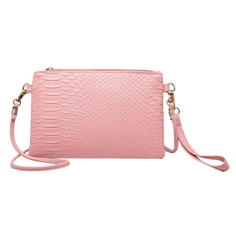 Сумочка-клатч на ремешке, Лидер продаж, женские клатчи, женские вечерние сумочки, известный дизайнер, через плечо, сумки-мессенджеры - Цвет: Розовый