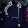 GODKI Luxury Curved Lines Full Cubic Zirconia CZ Engagement Wedding Party Nightclub Silver Statment Earring ► Photo 2/4