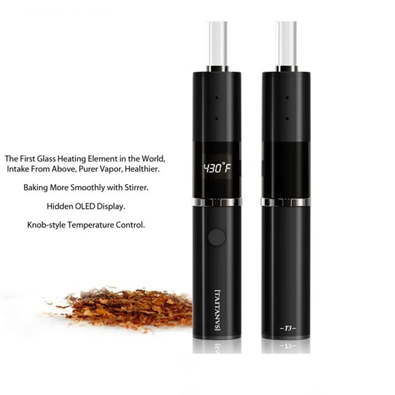 10 шт./лот bud T3 испаритель сухой травы 18650 батарея OLED дисплей контроль температуры