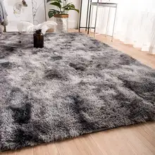 Ковер с нордическим узором мягкий теплый градиентный цвет плюшевый коврик для спальни гостиной MK