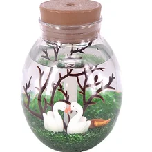 Творческий DIY микро пейзаж Магия эко бутылки светодиодный ночь Цвет огни увлажнитель