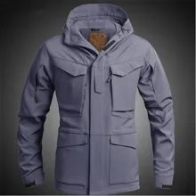 Мужская Зимняя Толстая ветрозащитная теплая мягкая тактическая куртка для охоты, Походов, Кемпинга, водонепроницаемая флисовая подкладка, верхняя одежда