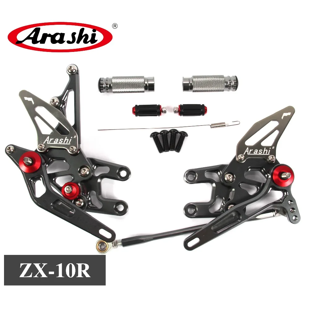 Arashi Adjustable Footrest ZX 10R For KAWASAKI NINJA ZX10R ZX10 R 2004