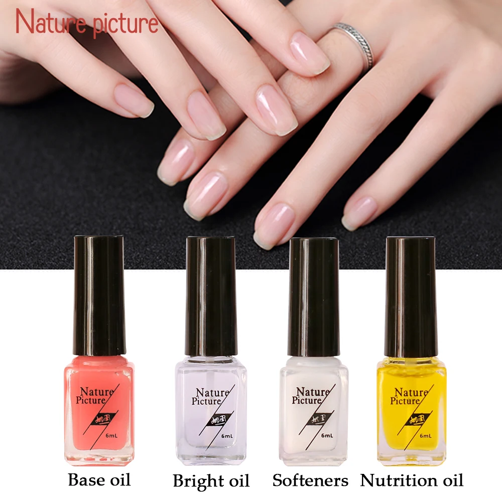 6ML Nail Care Top Base Coat Nail Polish Cuticle Oil and Softener Cuticle Remover Manicure Nail