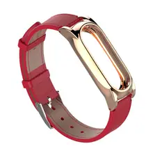 Новые модные кожаные Смарт наручные часы ремешок для Xiaomi Miband 2 JUL27 Прямая
