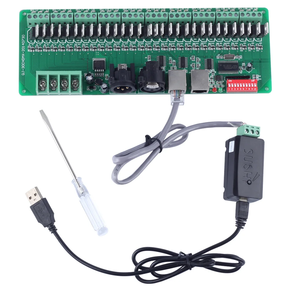 30 channel Easy DMX rgb LED strip controller dmx512 decoder controlador dmx dimmer 12v console+USB DMX controller