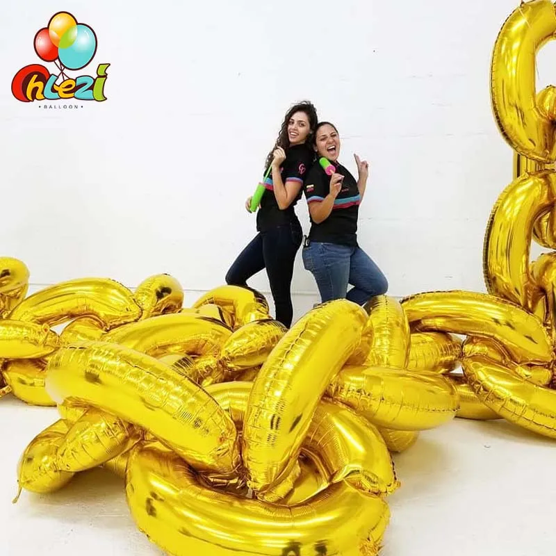1pcs Large Chain Freely Stitched Wall Decor Foil Helium Balloon Birthday Party Wedding Grant Event Globos Kids Toys Baby Shower | Дом и сад