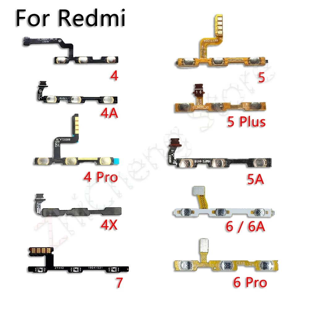 Кнопка включения/выключения питания гибкий кабель для Xiaomi Redmi Note 3 4 4x5 5A 6 6A Plus Pro