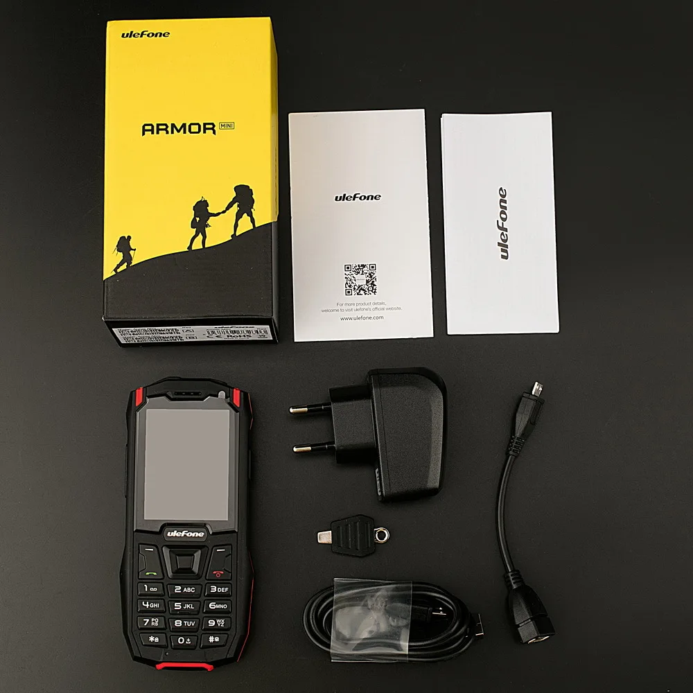 Чехол накладка Ulefone Броня мини IP68 Водонепроницаемый телефон 2 4 "Фонарик Bluetooth