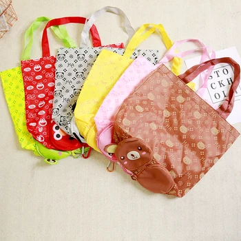 

Kids Toy Waterproof Oxford Reusable Shopping Bags Women Foldable Tote Bag Portable Cloth Eco Grocery Bag Folding