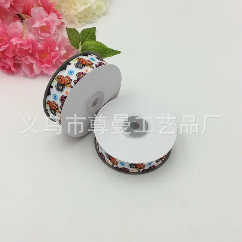 

New Webbing DIY Wide 2.5cm Digital Printing Clothing Headdress Accessories Decorative Cartoon Tiger Bouquet Series Webbing