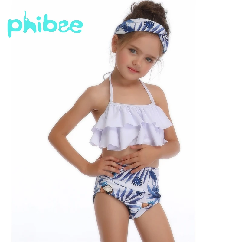 

Phibee Children Swimsuit Girl Bathing Suits Bikini Fashion Children Baby Clothes Kid Beach Swimwear