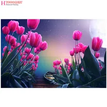 Пользовательские алмазов картина бабочки в горшок diamond кофе вышивка натюрморт garten маленьких тюльпанов наклейки горный хрусталь