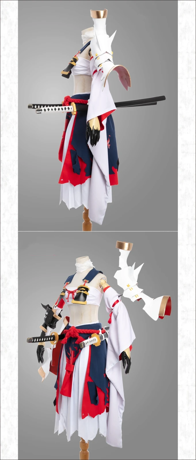 Игра Onmyoji SR демонический нож девушка косплей костюм, полный набор+ головной убор+ парики ролевые игры для унисекс Хэллоуин Новинка