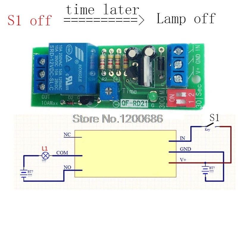 Задержка выключения реле постоянного тока 12 В задержка реле контроля времени 10 S 30 S 1 мин 5 мин 10 мин 30 мин реле задержка