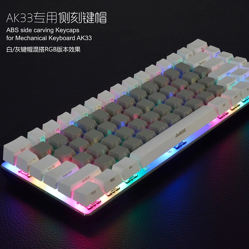 Новое поступление Ajazz AK33 ABS боковая резьба белые/серые/черные колпачки для ключей