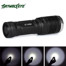 SKYWOLFEYE L207 1000LM L2 T6 LED Flashlight Zoomable Waterproof 4 Mode LED Flash Light Torch Lamp for Outdoor Camping Hiking