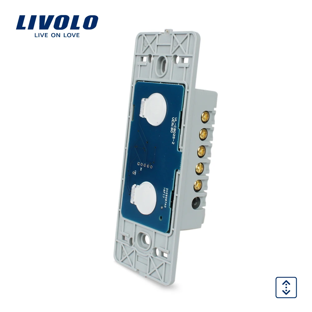 

Livolo US Standard Touch Control Home LED Curtain Switch Base Board Without Glass Panel, AC 110~250V, VL-C502W