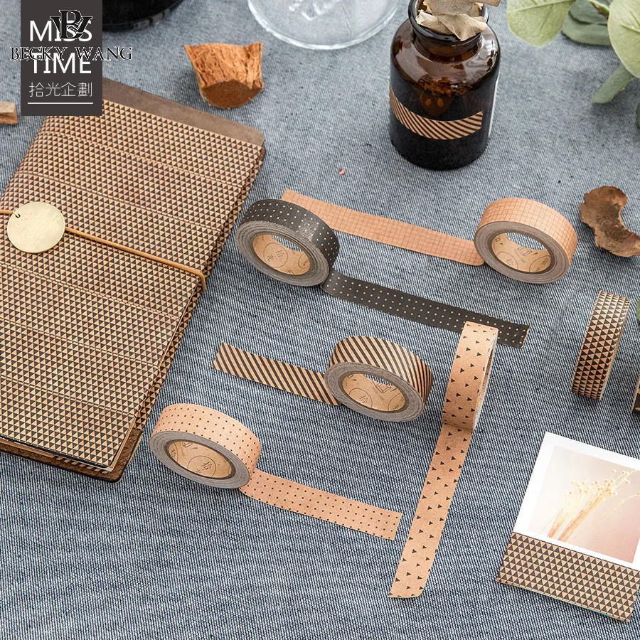 

1.5cm*5M Cowhide Series And Paper Decoration Hand Account Sticker Adhesive Tape 12 Fund
