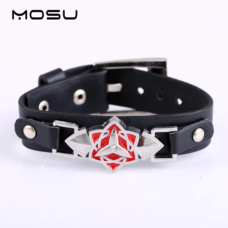 Us 228 33 Offmosu Hot Anime Naruto Logam Gelang Kulit Punk Bangle Sasuke Mangekyou Sharingan Cosplay Perhiasan Dapat Dropshipping Ys10577 In Charm