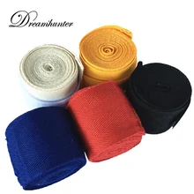 1 шт. 2,5 м длина боксерские эластичные повязки ремни хлопок поддержка запястья повязка защита рук муайтай бои Защитная повязка на запястье