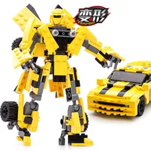 DIY Compatible with Legoings 2 In 1 Transformation Series Robot Vehicle Sport car  Building Blocks Kit Toys Kids
