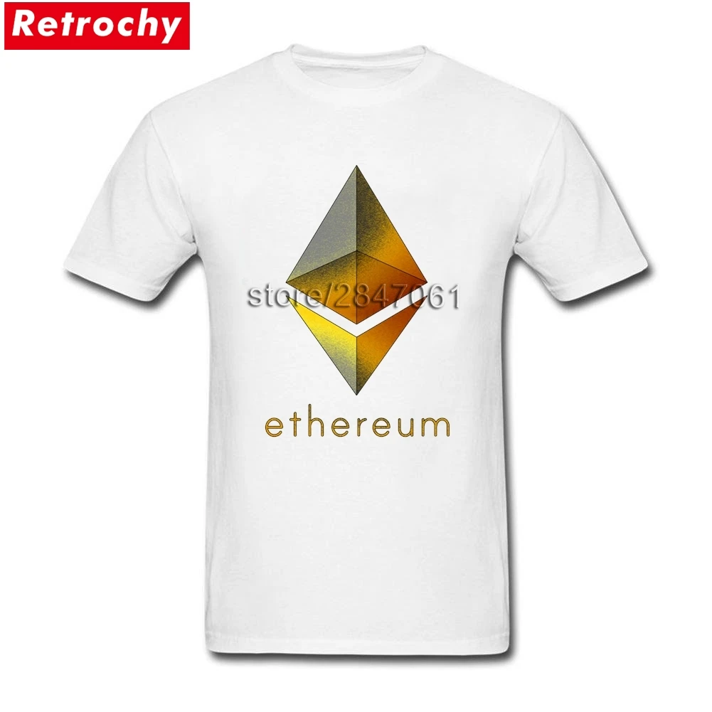 2019 Best Golden Ethereum T-Shirts Men Cool Custom Short Sleeve Valentine's Shirt 2019 Best Golden Ethereum T-Shirts Men Cool Custom Short Sleeve Valentine's Shirt